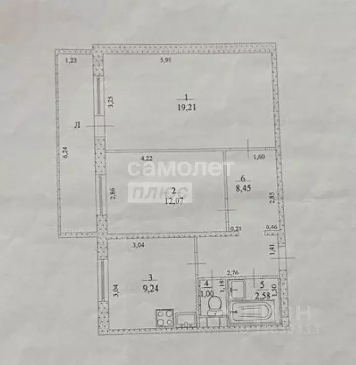 2-к кв. Ульяновская область, Ульяновск ул. Робеспьера, 81к1 (56.3 м) - Фото 1