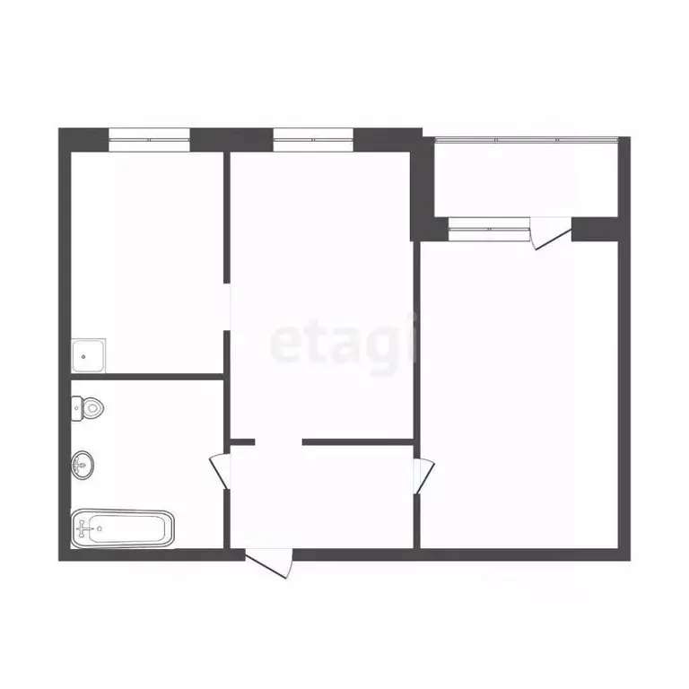 2-к кв. Красноярский край, Красноярск ул. Мирошниченко, 1 (46.1 м) - Фото 1