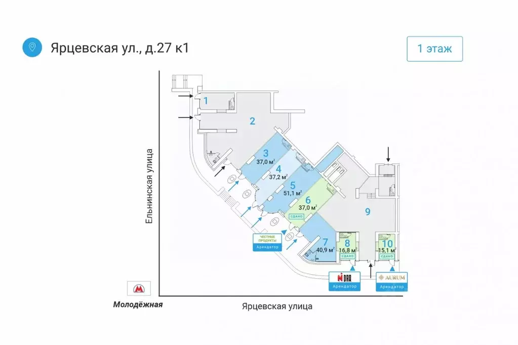 Торговая площадь в Москва Ярцевская ул., 27к1 (17 м) - Фото 0