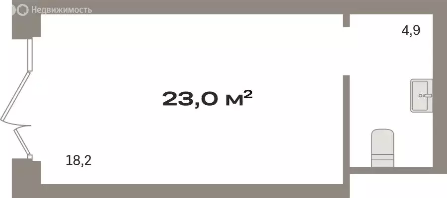 Помещение свободного назначения (23.03 м) - Фото 0