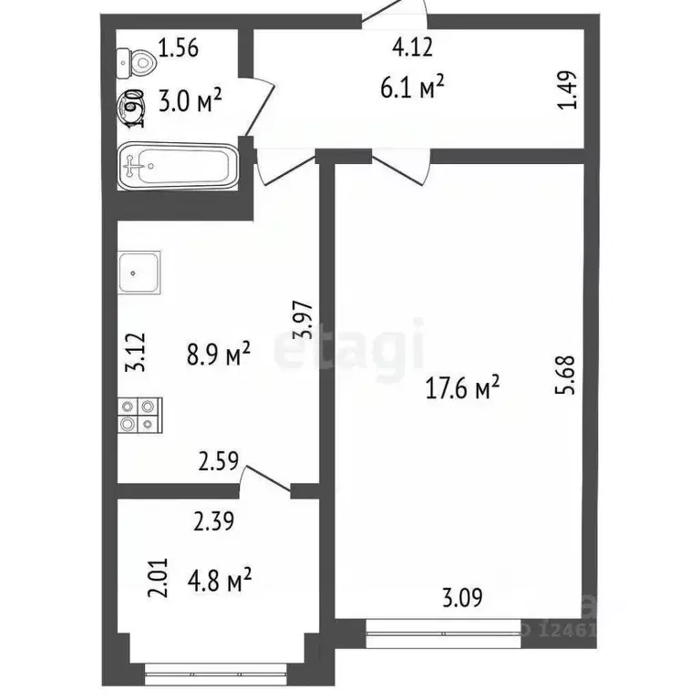 1-к кв. Краснодарский край, Анапа ул. Ленина, 190к2 (35.6 м) - Фото 1