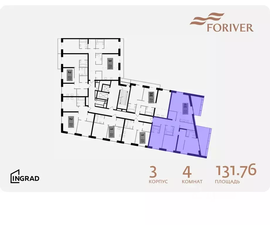 4-к кв. Москва Г мкр, Форивер жилой комплекс, 3 (131.76 м) - Фото 1