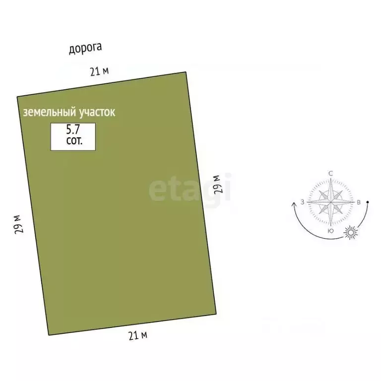 Участок в Крым, Симферополь ул. Юсуфа Болата (5.74 сот.) - Фото 2
