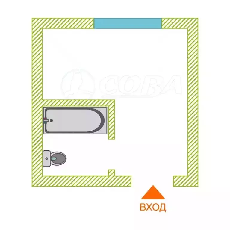 1-комнатная квартира: Курган, проспект Конституции, 49 (18.4 м) - Фото 1