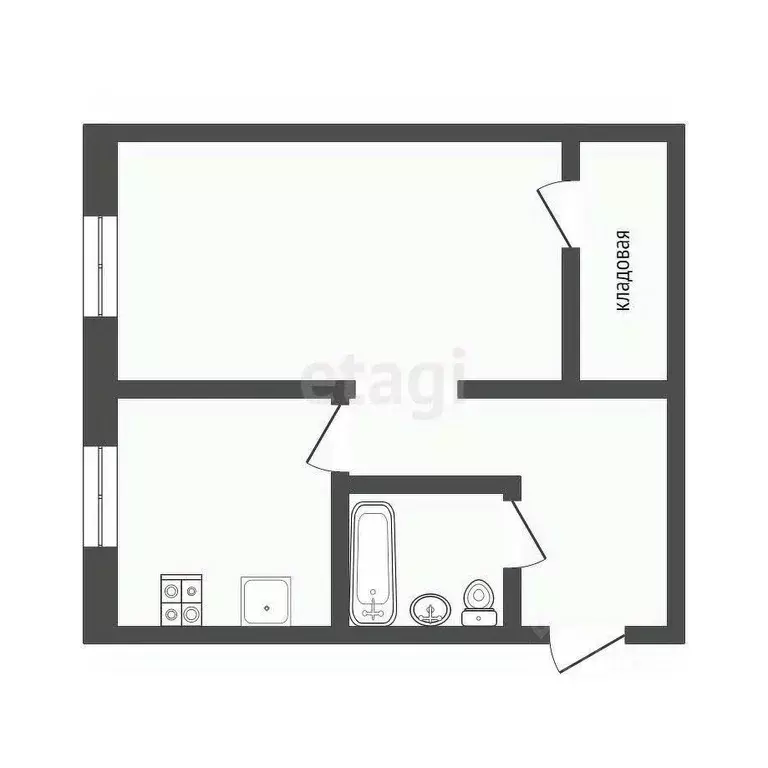 1-к кв. Челябинская область, Челябинск ул. Грибоедова, 3 (33.0 м) - Фото 2