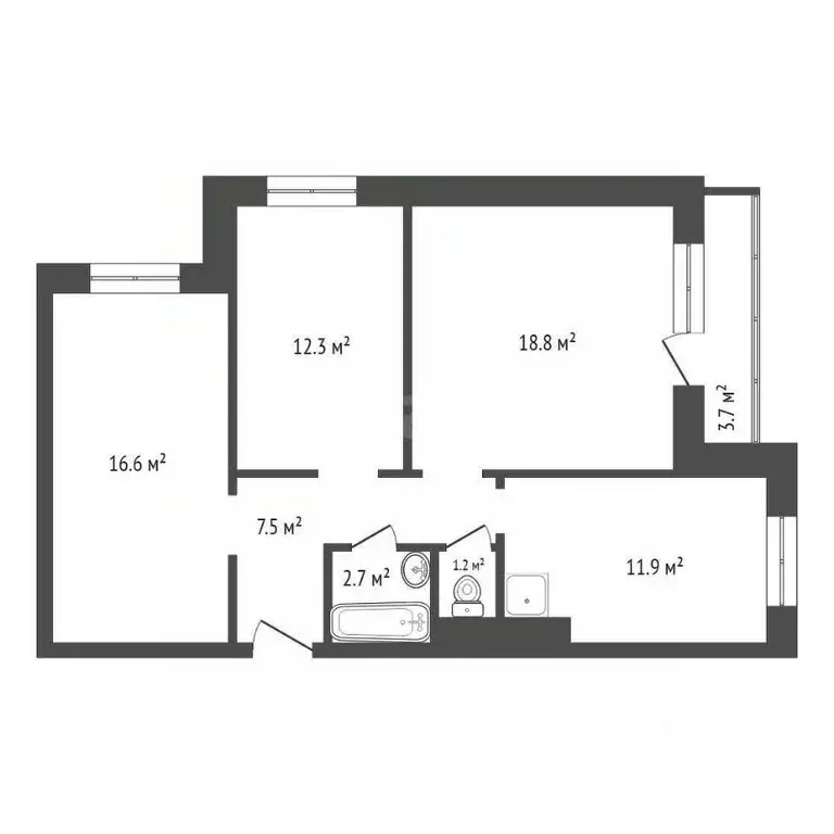 3-к кв. Красноярский край, Красноярск Аральская ул., 43 (71.0 м) - Фото 0
