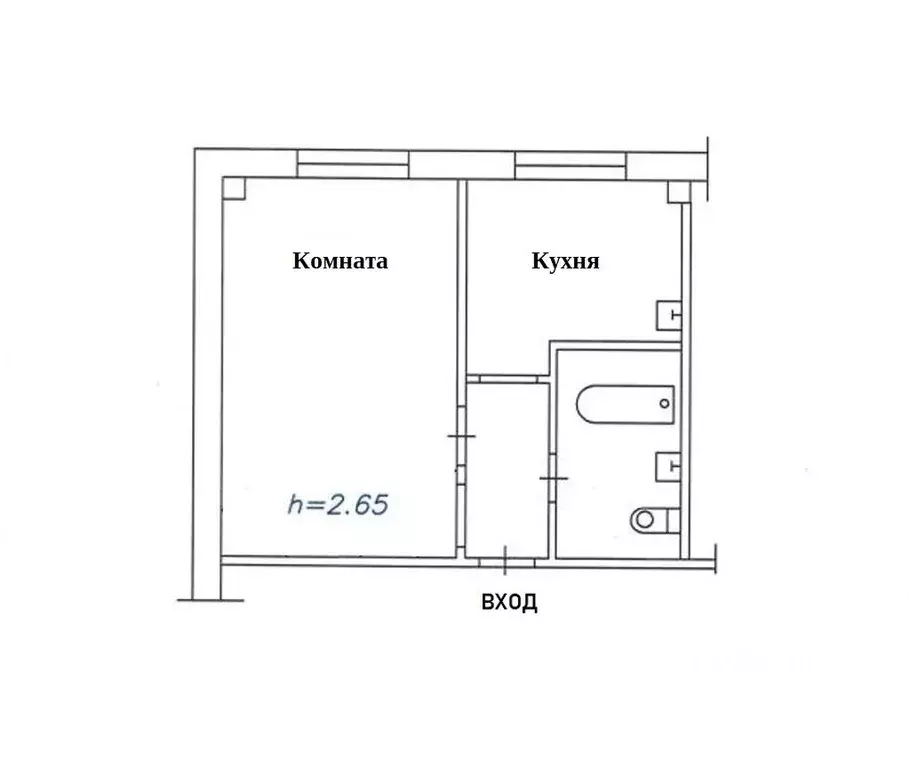 1-к кв. Красноярский край, Красноярск ул. Корнетова, 4 (28.2 м) - Фото 1