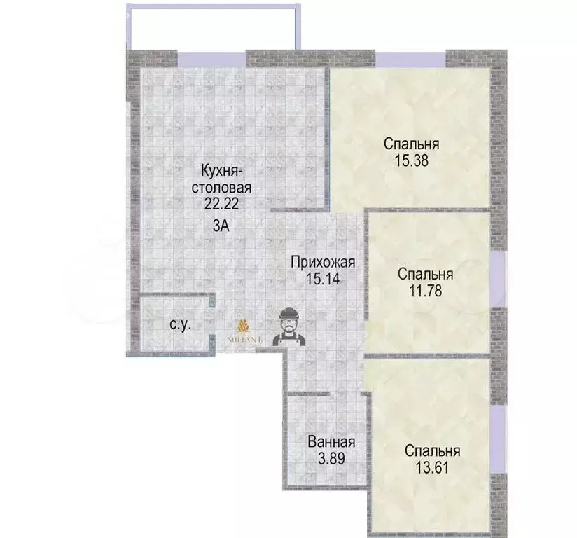 3-комнатная квартира: Тольятти, улица Маршала Жукова, 60 (85 м) - Фото 1