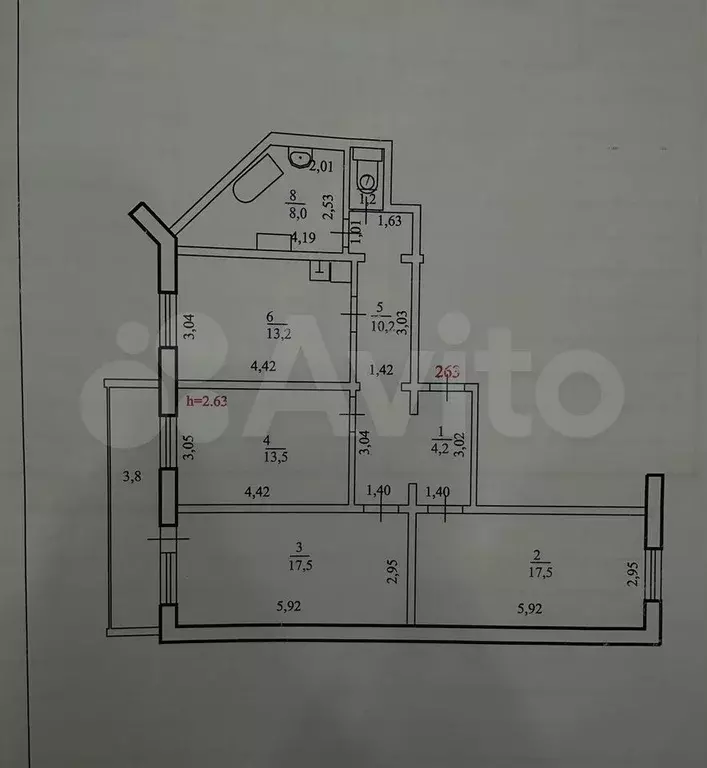 3-к. квартира, 85 м, 12/14 эт. - Фото 0