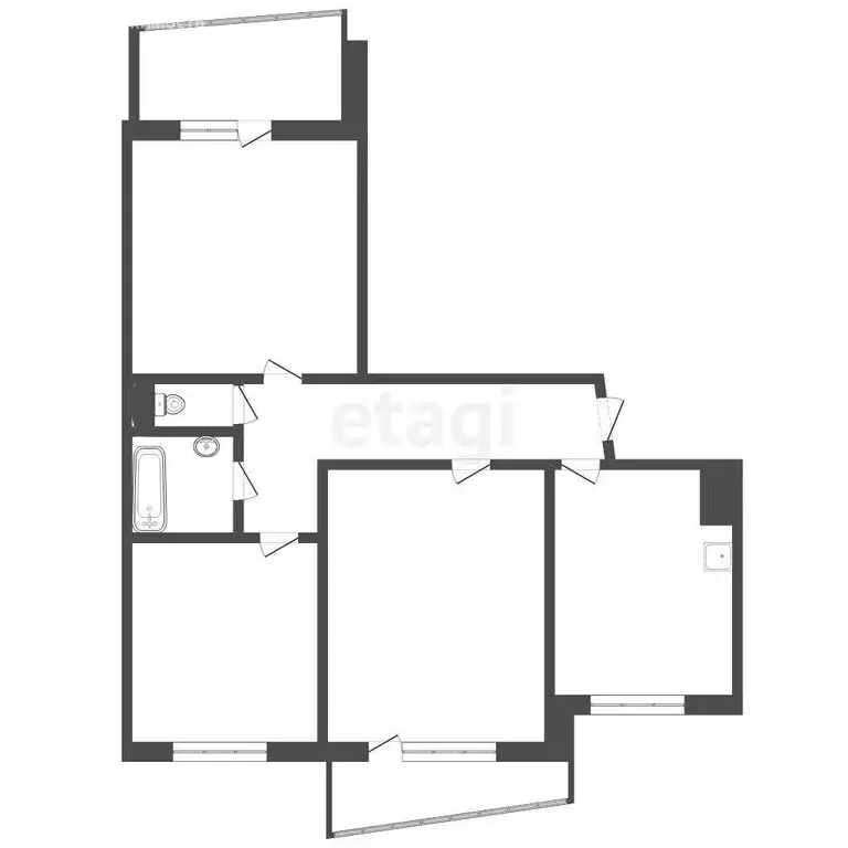 3-комнатная квартира: Озерск, бульвар Гайдара, 18 (69.2 м) - Фото 1