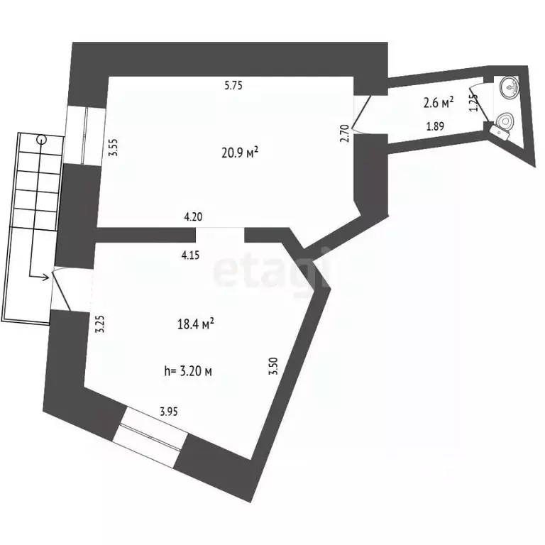 Торговая площадь в Севастополь ул. Одесская, 1 (43 м) - Фото 2