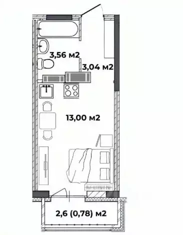 Студия Ярославская область, Ярославль ул. Старая Костромская, 5 (20.38 ... - Фото 1