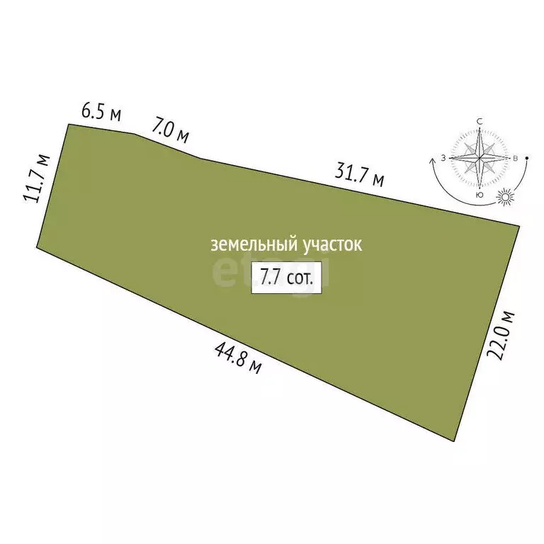 Участок в городской посёлок Ульяновка, 10-й Речной проезд (7.7 м) - Фото 0