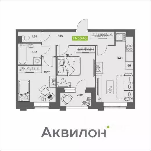 2-к кв. Архангельская область, Архангельск АКвартал жилой комплекс ... - Фото 0
