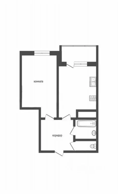 1-к кв. Тюменская область, Тюмень ул. Монтажников, 43 (42.3 м) - Фото 2
