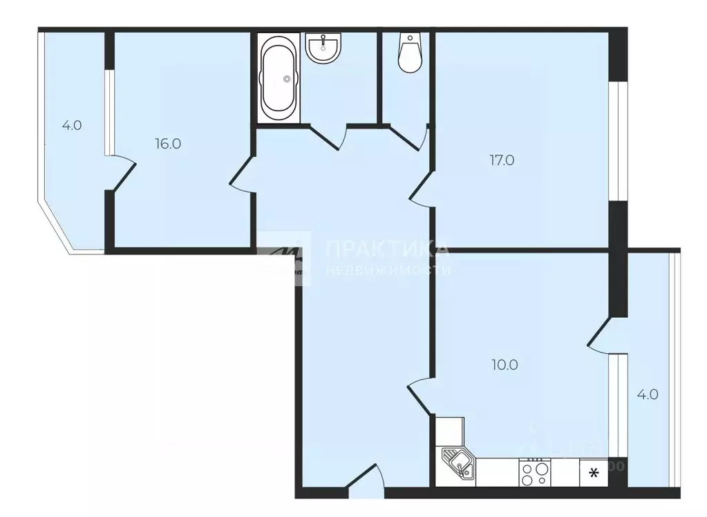 2-к кв. Москва Большая Серпуховская ул., 36 (52.0 м) - Фото 2