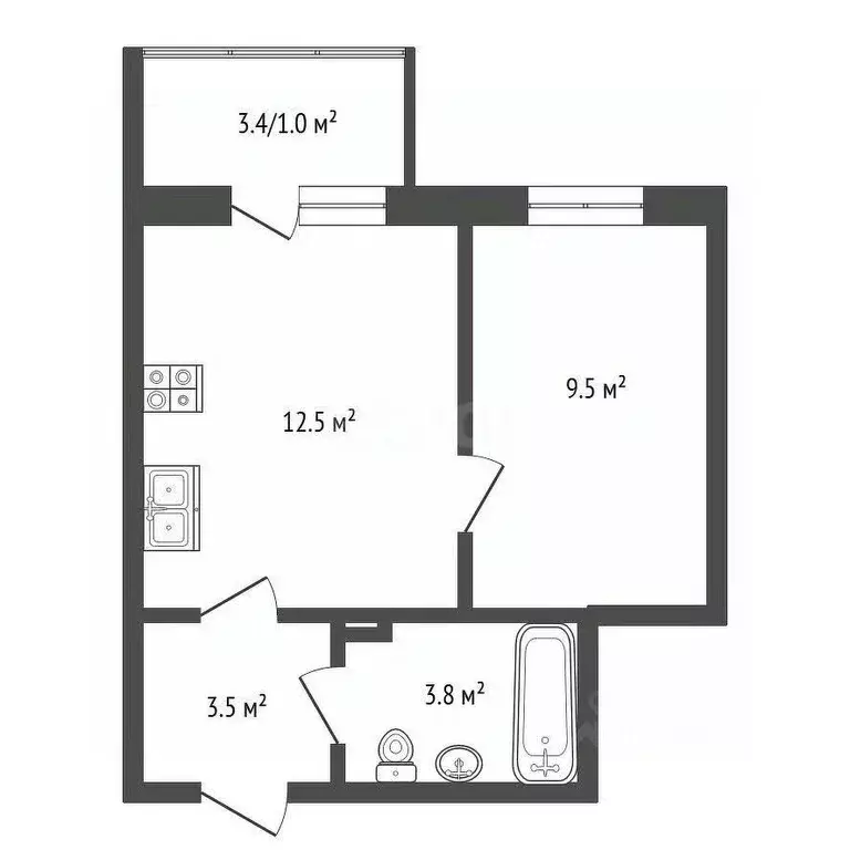 1-к кв. Краснодарский край, Анапа муниципальный округ, с. Варваровка ... - Фото 2