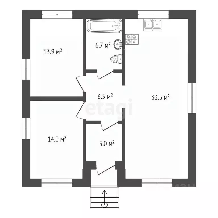 Дом в Ростовская область, Батайск ул. Фрунзе (129 м) - Фото 1