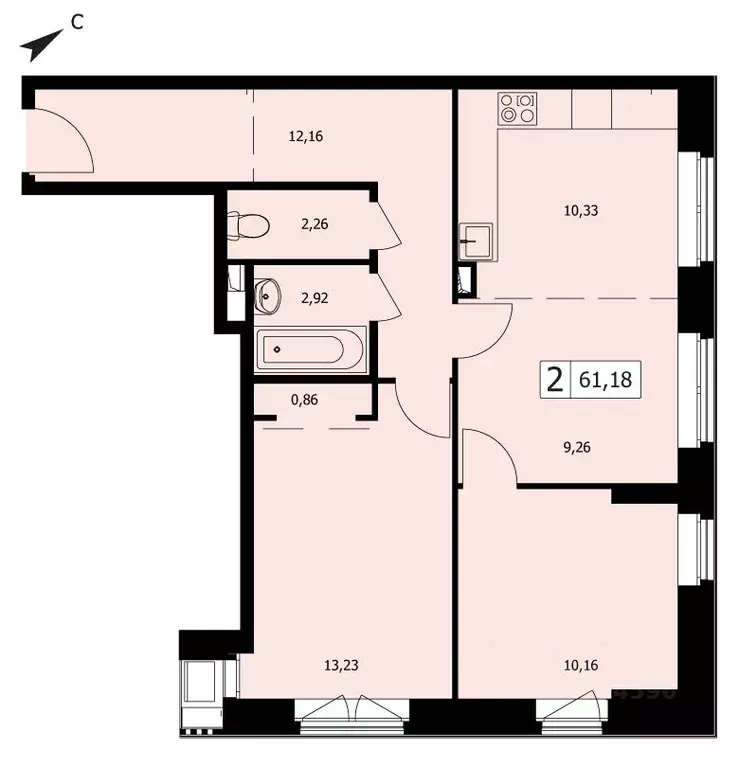 2-к кв. Москва ул. Маршала Тимошенко, 8 (61.7 м) - Фото 1
