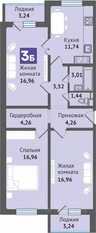 3-к кв. Марий Эл, Медведево городское поселение, Медведево пгт ул. ... - Фото 0