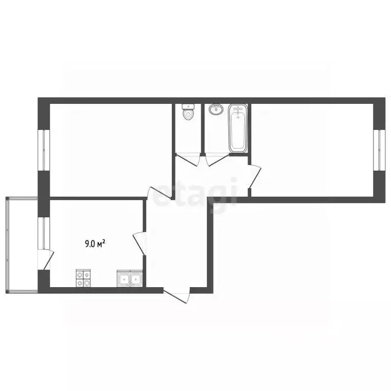 2-к кв. Пермский край, Добрянка Советская ул., 87/2 (54.0 м) - Фото 0