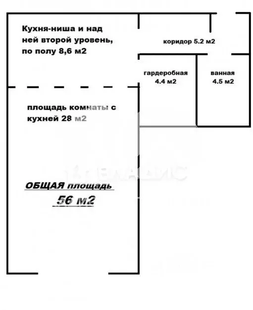 1-к кв. Новосибирская область, Новосибирск Приморская ул., 24/2 (56.0 ... - Фото 1