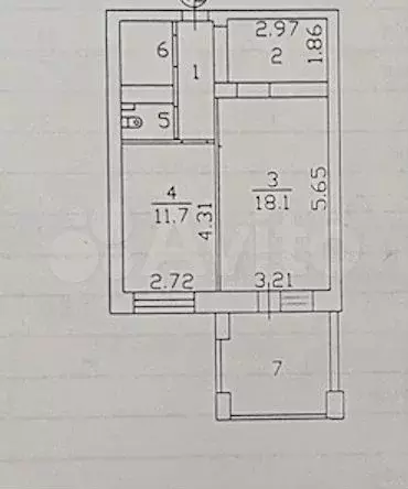 1-к. квартира, 47,7 м, 2/6 эт. - Фото 0