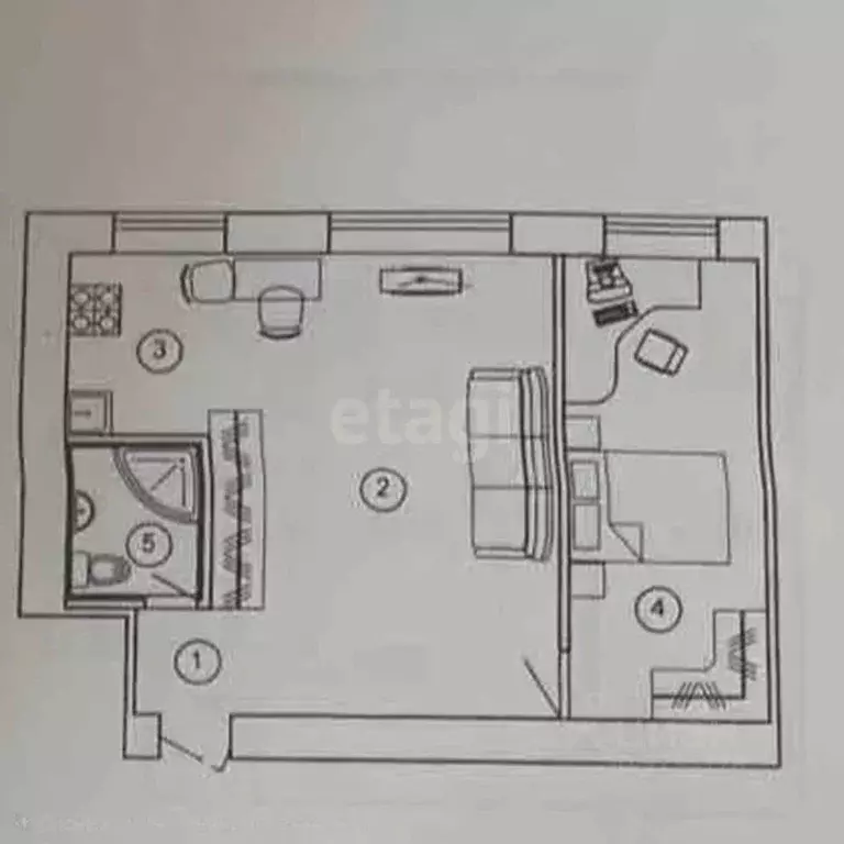 2-к кв. Татарстан, Казань ул. Меховщиков, 4а (42.3 м) - Фото 2