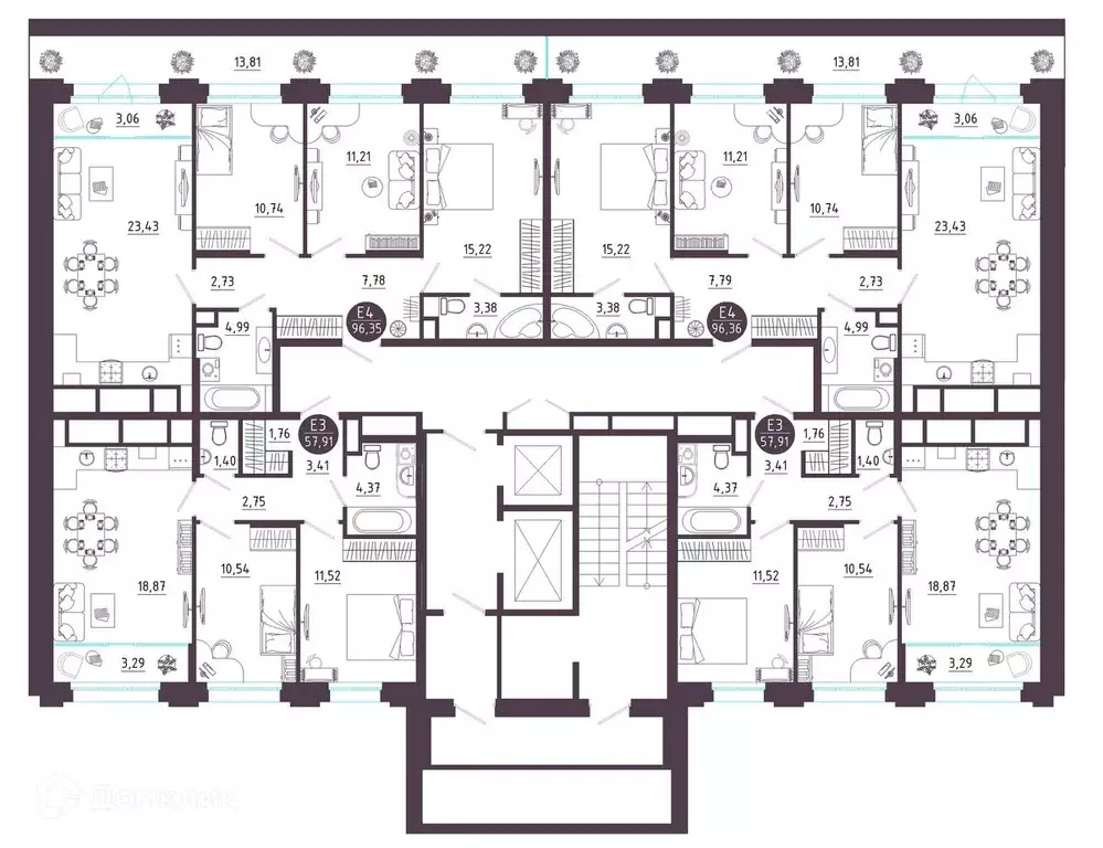 2-к кв. Рязанская область, Рязань Московское ш. (57.91 м) - Фото 2