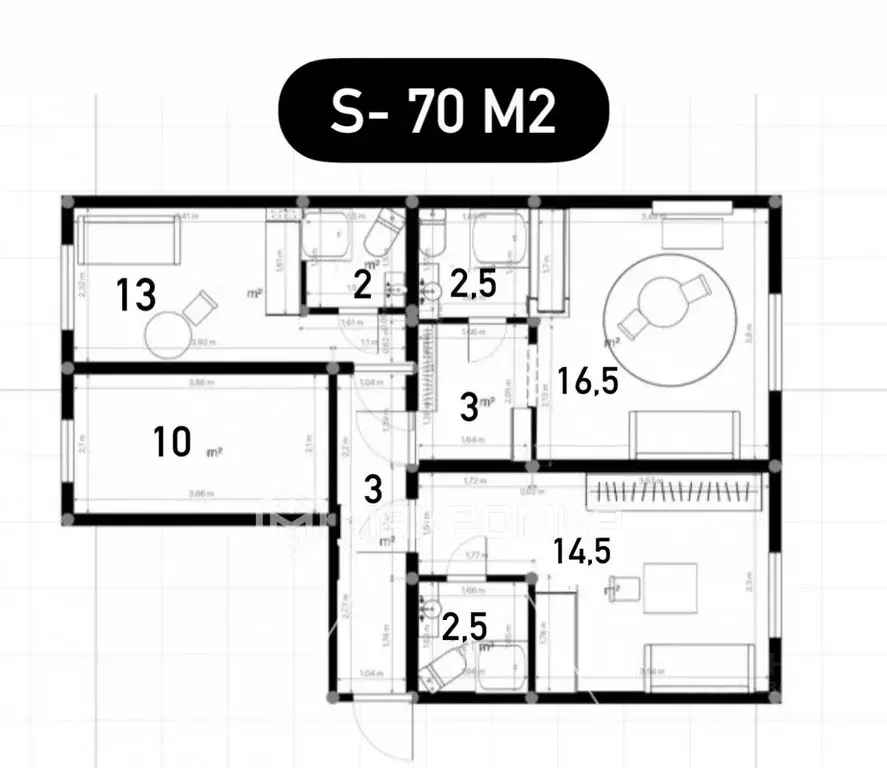 3-к кв. Санкт-Петербург Лесной просп., 37к1 (70.0 м) - Фото 2