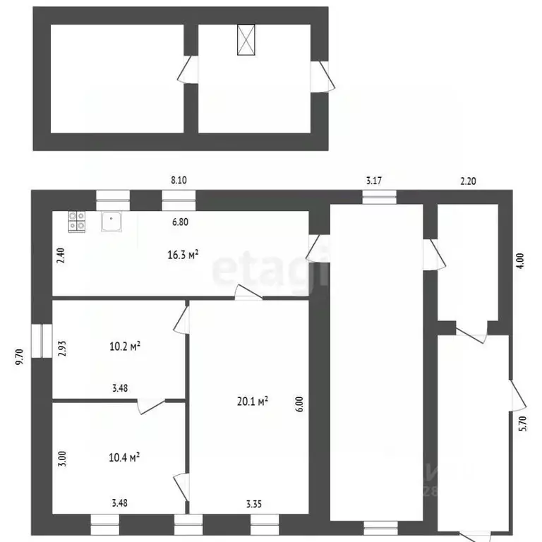 Дом в Пермский край, пос. Куеда, д. Трегубовка ул. 8 Марта (57 м) - Фото 2