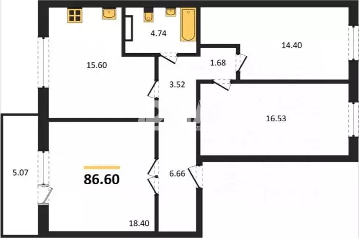 3-к кв. Челябинская область, Челябинский городской округ, пос. ... - Фото 2
