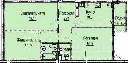 3-к кв. Нижегородская область, Нижний Новгород Лесной Городок мкр, ... - Фото 0