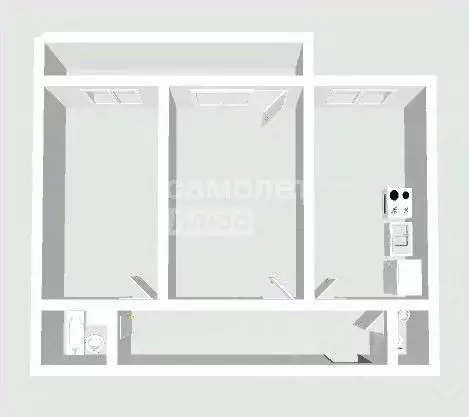 2-к кв. Брянская область, Брянск Октябрьская ул., 9 (55.2 м) - Фото 2