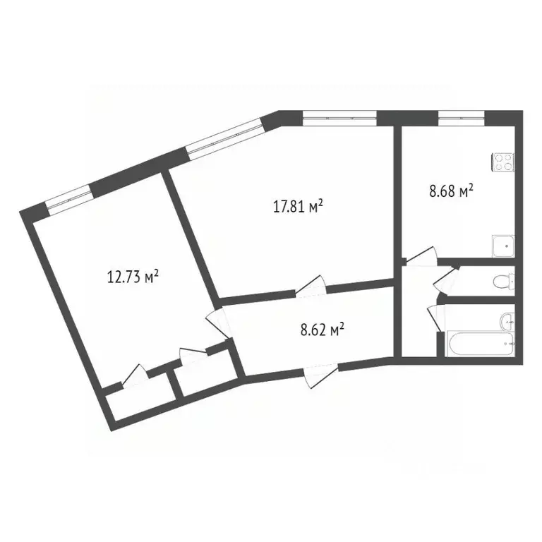 2-к кв. Севастополь ул. Степаняна, 9 (52.9 м) - Фото 2