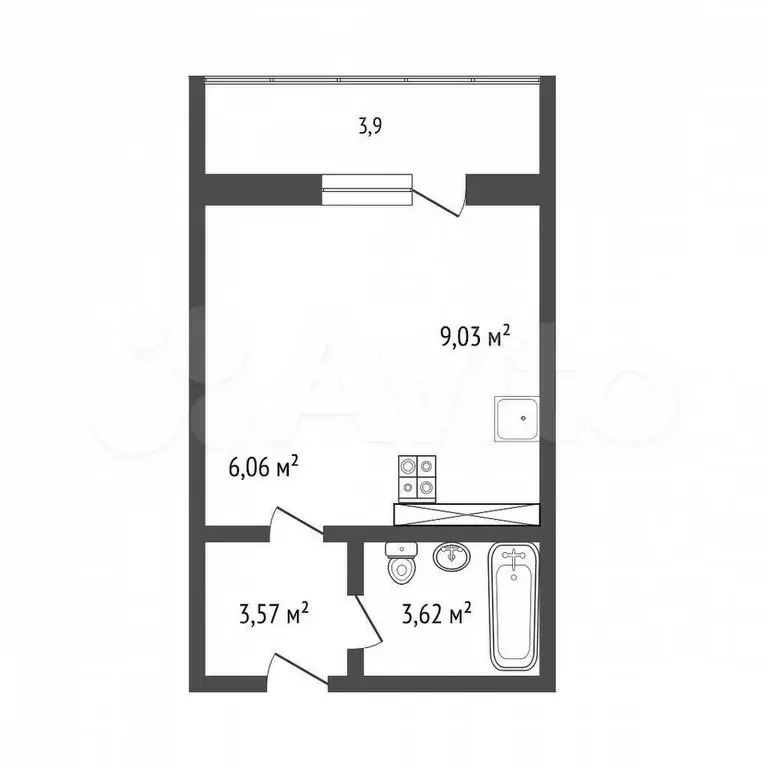 Квартира-студия, 27 м, 15/15 эт. - Фото 0