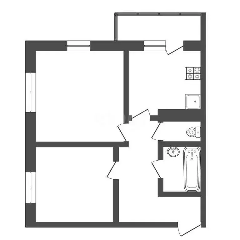 2-комнатная квартира: Тюмень, улица Дмитрия Менделеева, 2 (51.5 м) - Фото 1