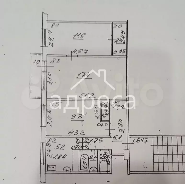 3-к. квартира, 57,6 м, 2/5 эт. - Фото 0