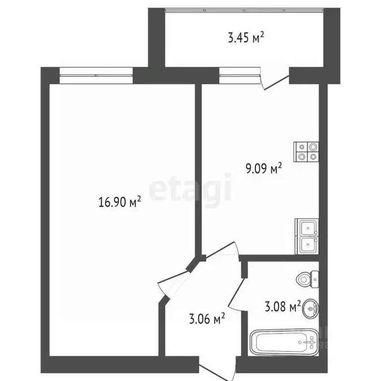 1-к кв. Марий Эл, Йошкар-Ола Мышино мкр,  (36.0 м) - Фото 1