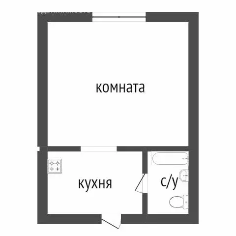 1-комнатная квартира: Курган, Половинская улица, 8А (17.6 м) - Фото 1