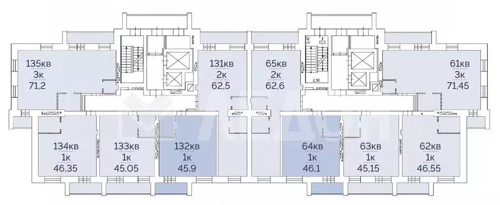 1-комнатная квартира: Омск, улица Гусарова, 48 (46.05 м) - Фото 1