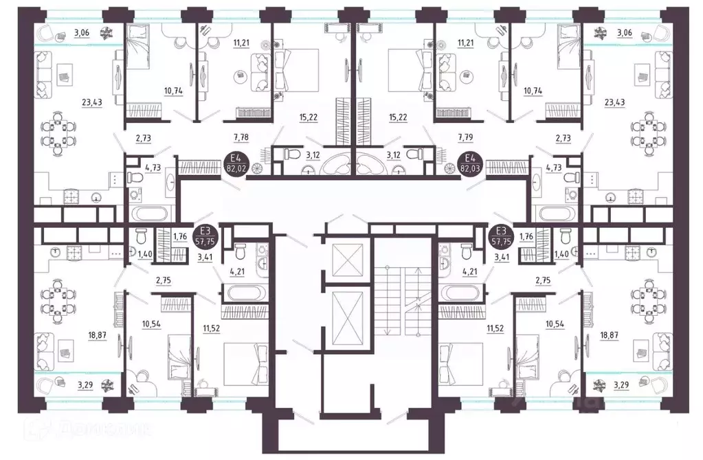 3-к кв. Рязанская область, Рязань Московское ш. (82.03 м) - Фото 2