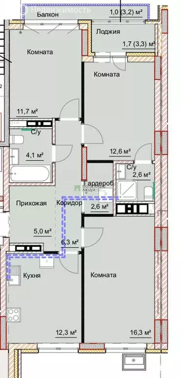 3-комнатная квартира: Ижевск, улица Карла Либкнехта, 46 (76.2 м) - Фото 0