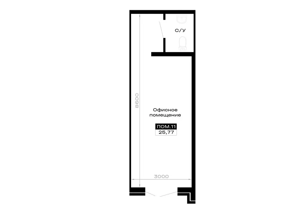 Помещение свободного назначения (25.77 м) - Фото 2