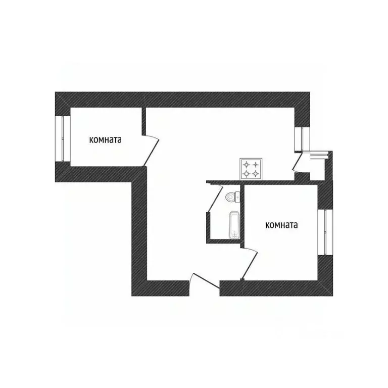 2-к кв. Ленинградская область, Волхов ул. Федюнинского, 6 (57.7 м) - Фото 2
