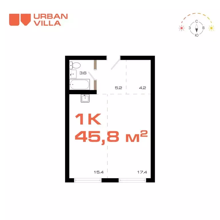 1-комнатная квартира: Владивосток, Ленинский район (46 м) - Фото 0