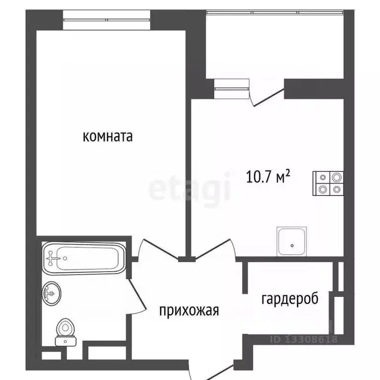 1-к кв. Омская область, Омск ул. Владимира Жоги, 5 (37.0 м) - Фото 1