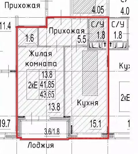 1-к кв. Ленинградская область, Всеволожский район, пос. Бугры ул. ... - Фото 2
