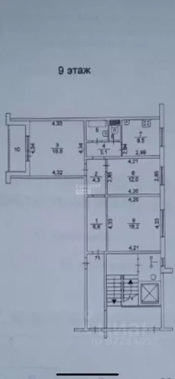 3-к кв. Челябинская область, Челябинск ул. Трашутина, 25 (75.4 м) - Фото 1