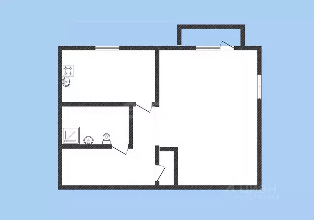 1-к кв. Иркутская область, Ангарск 85-й кв-л, 8 (31.1 м) - Фото 2